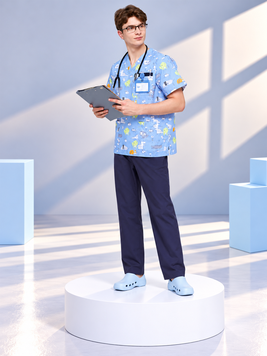 Friendly Print Nurse Apron